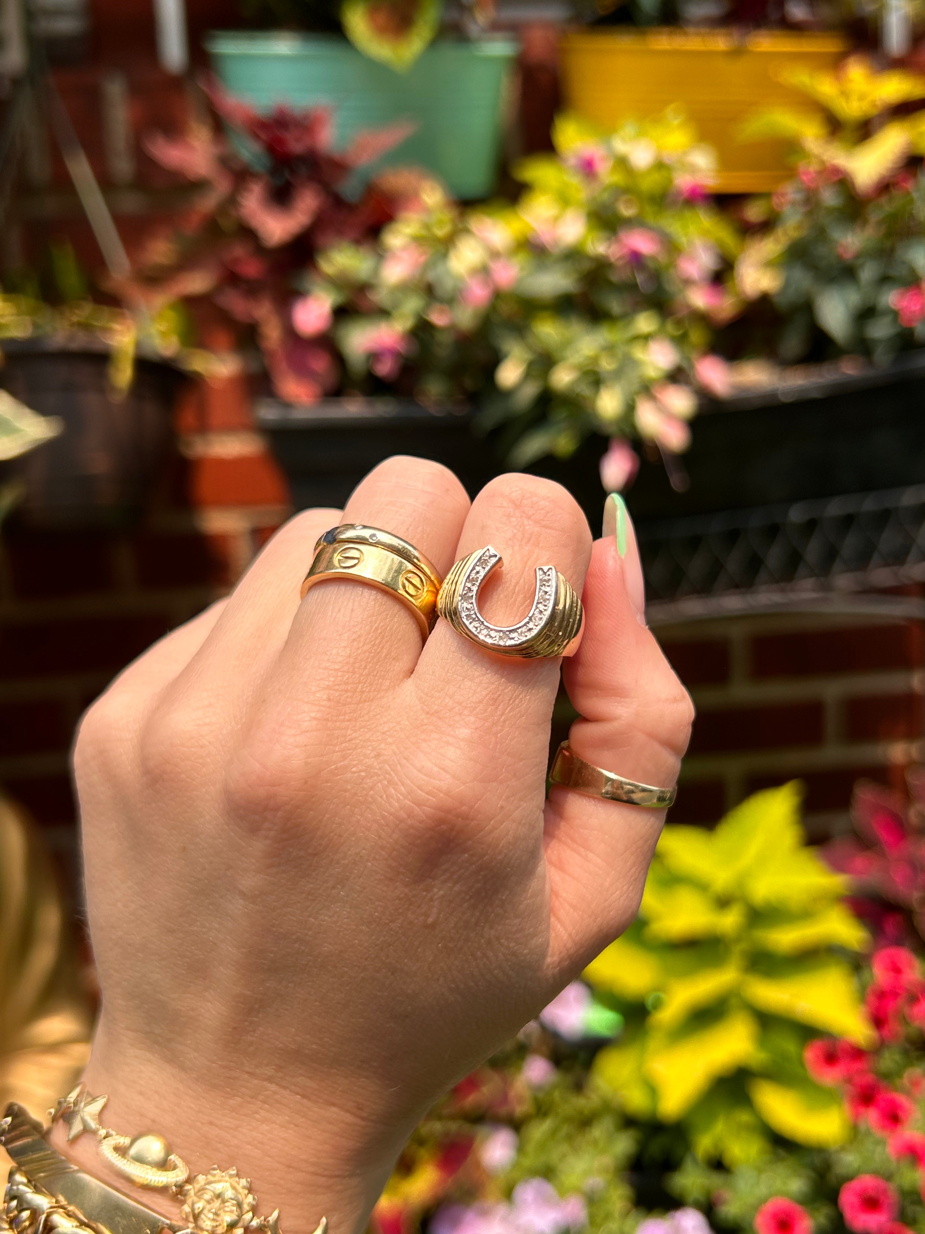 Diamond Horseshoe Ring