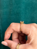 Aquamarine Heart Ring