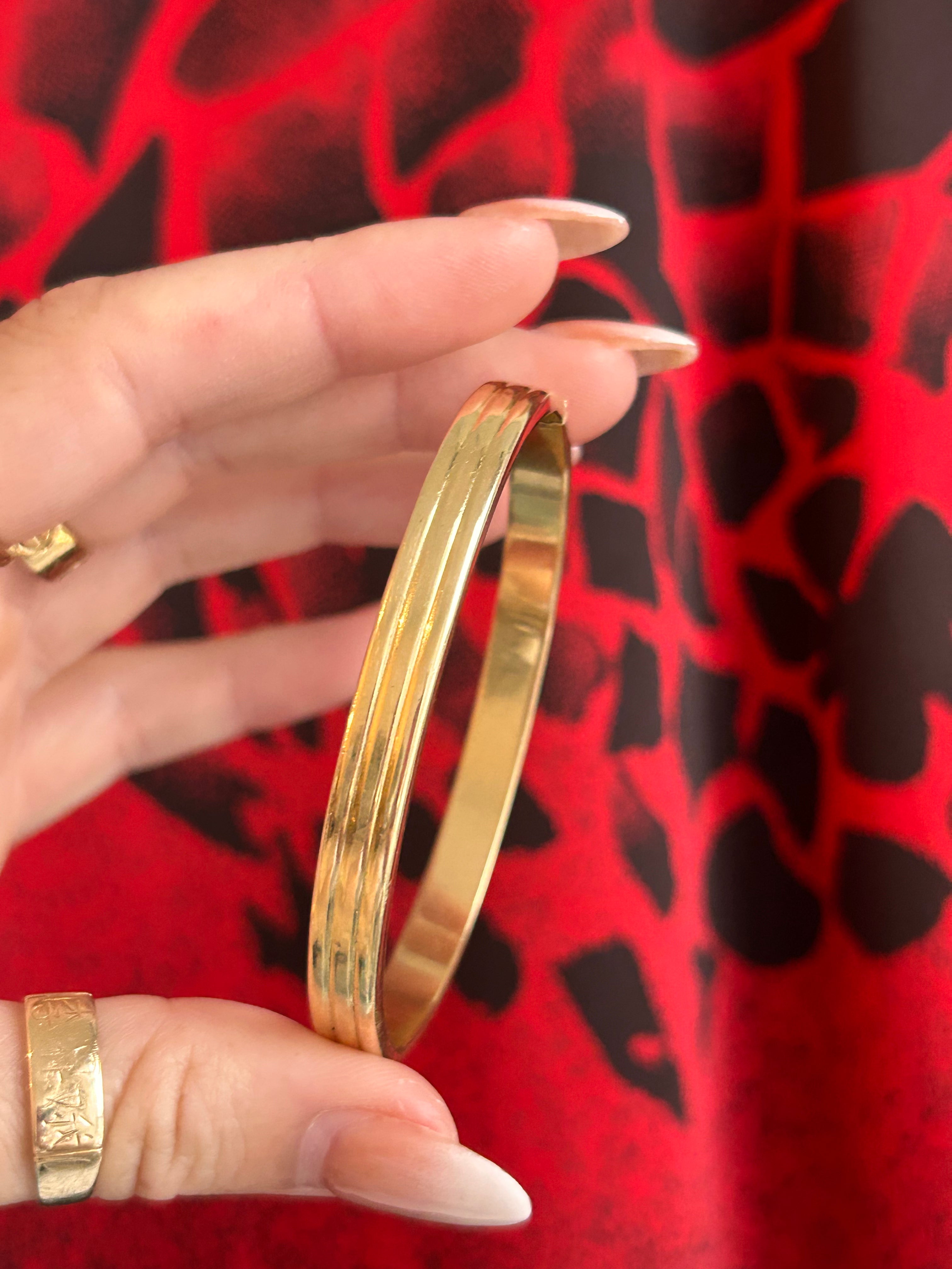 Striped Snap Bangle