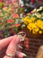 Onyx Diamond Heart Ring