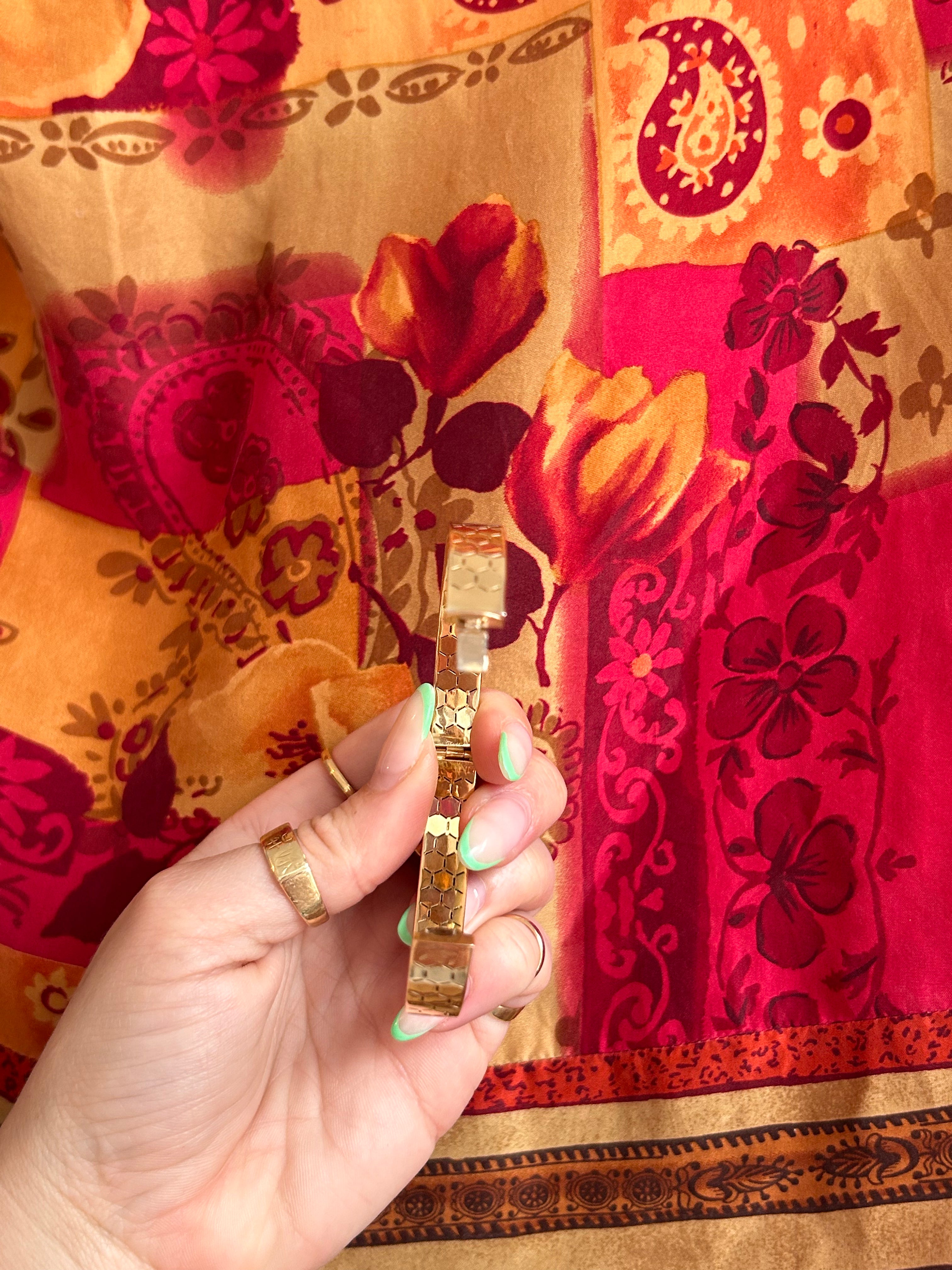 Honeycomb Turquoise Bangle