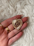 Twenty One Pearl Heart Charm