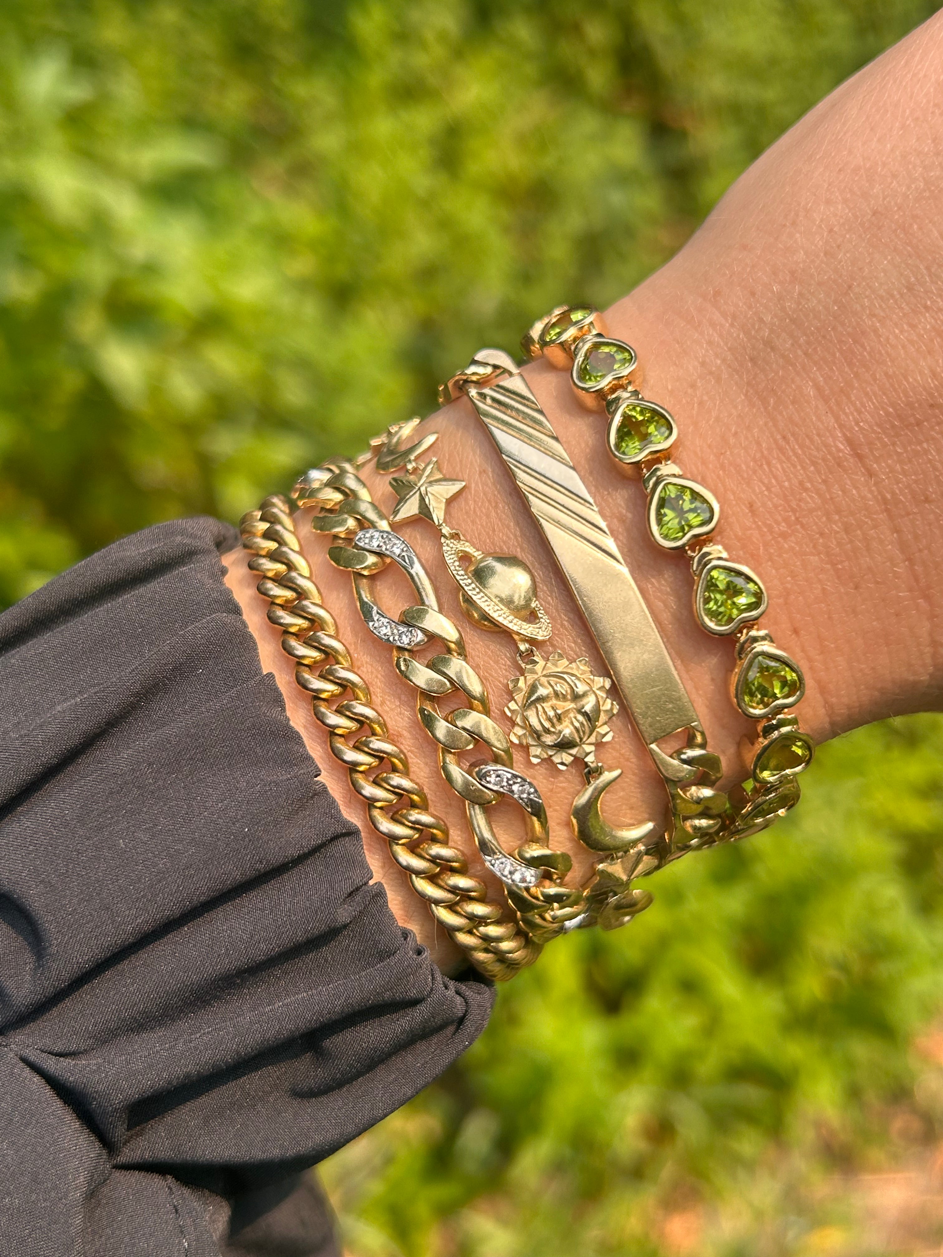 Peridot Heart Bracelet