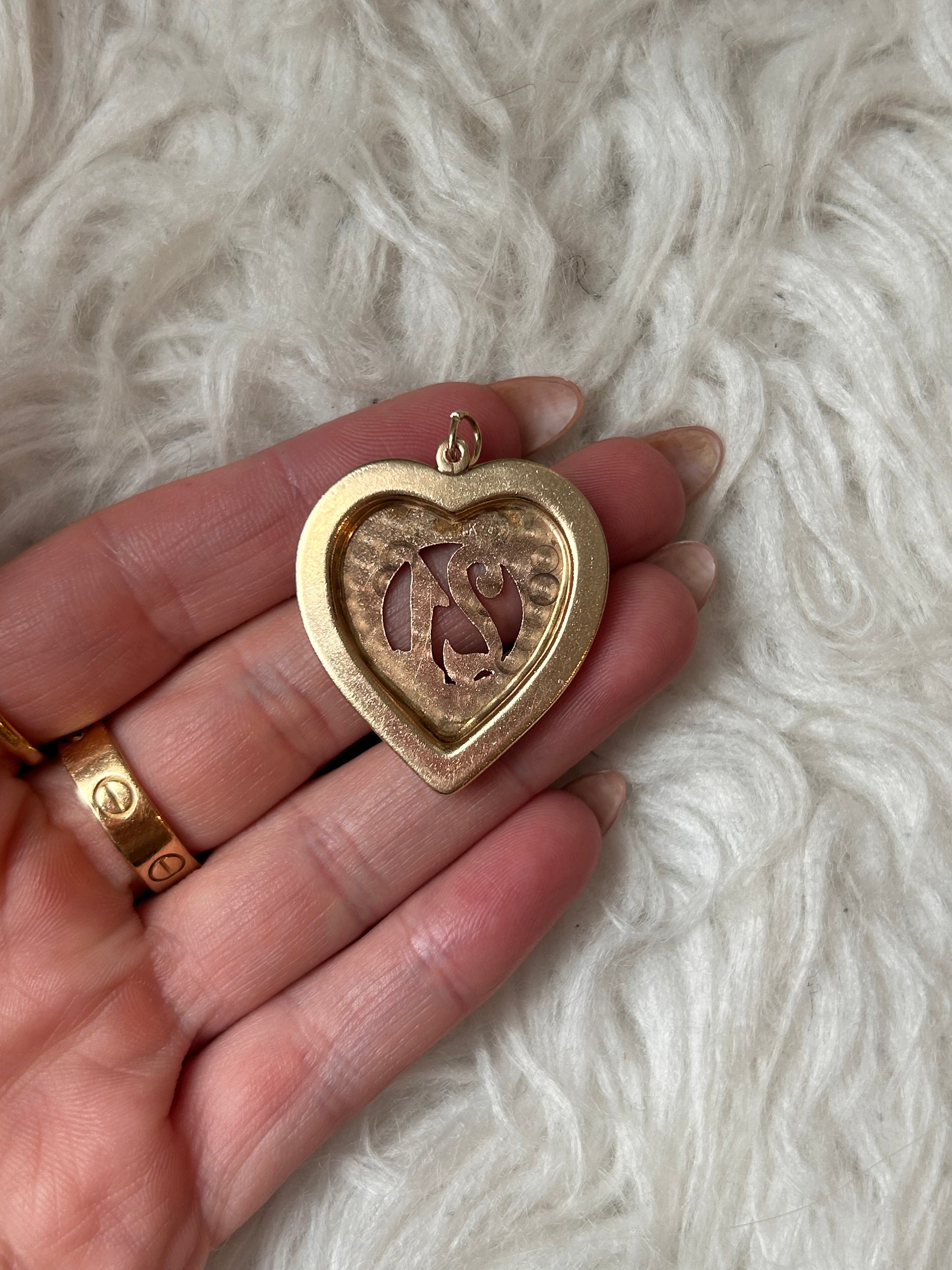 Twenty One Pearl Heart Charm