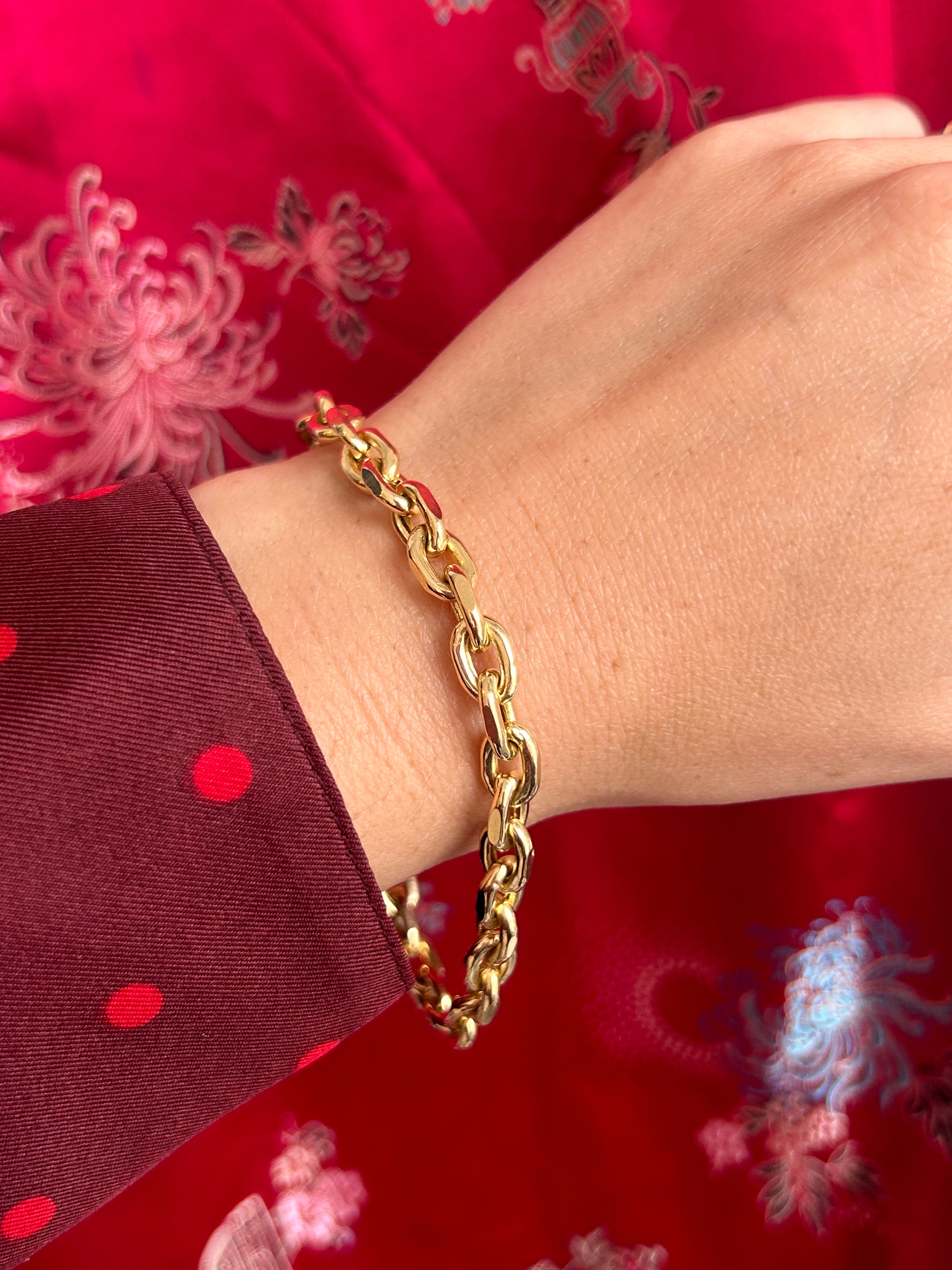 Chunky Puffy Biker Bracelet