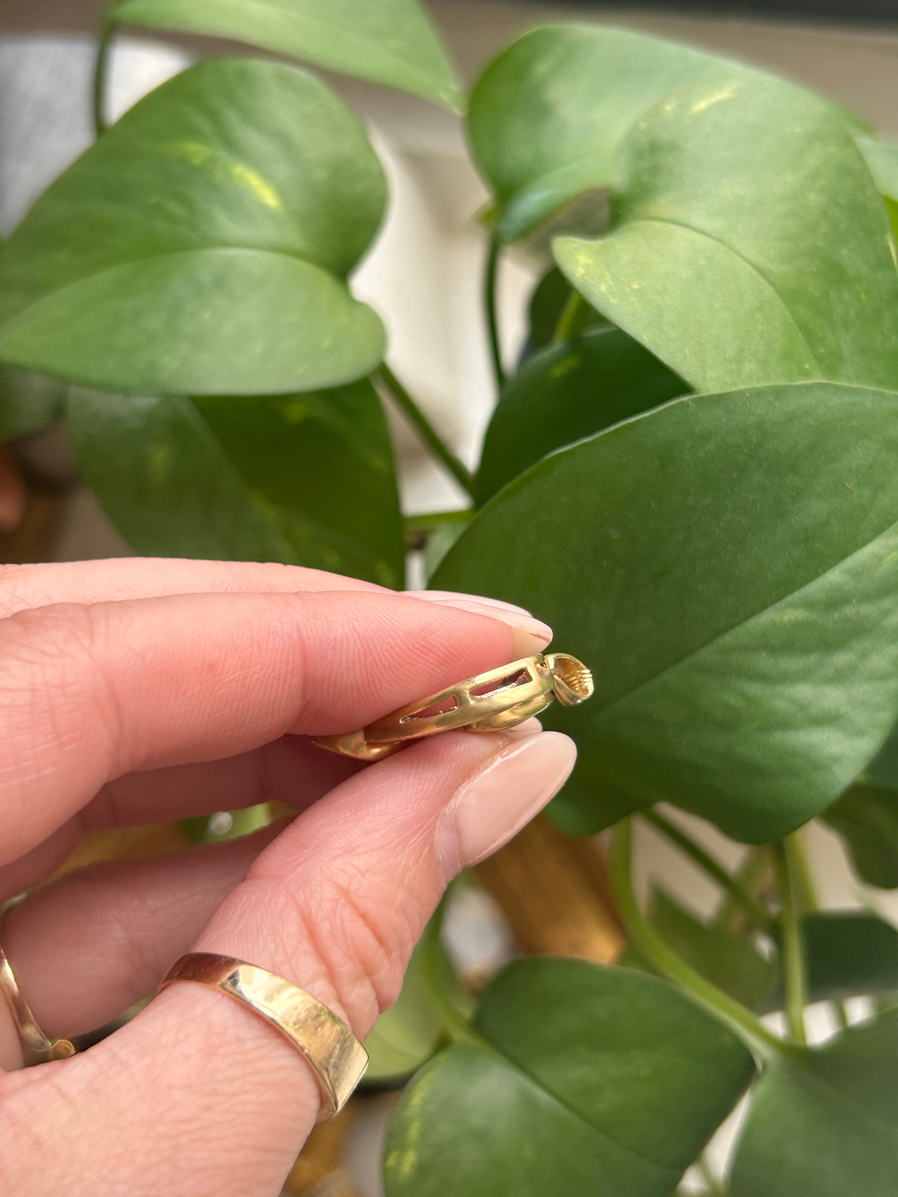 Diamond Baguette Heart Charm