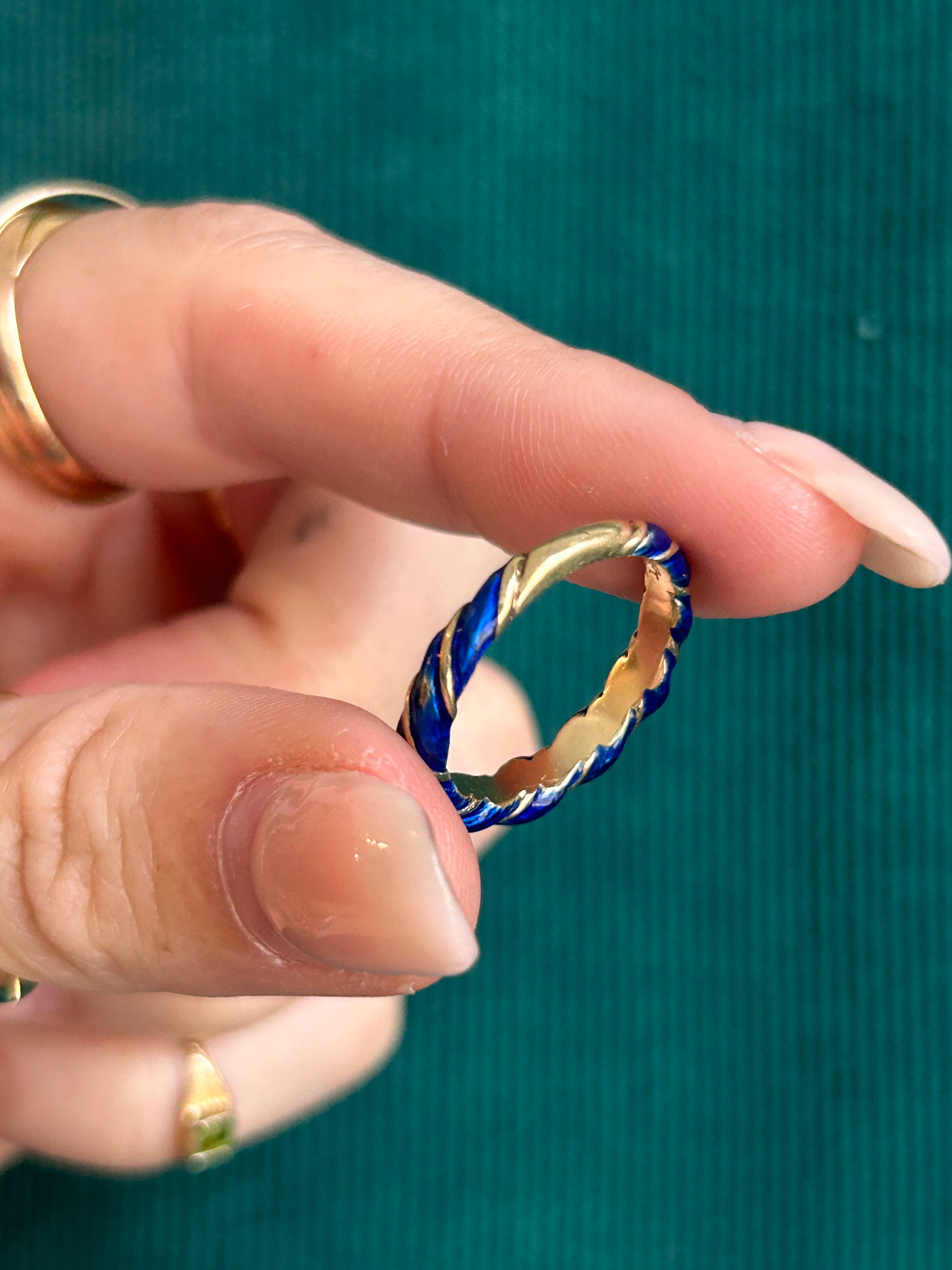 Twisted Enamel Ring