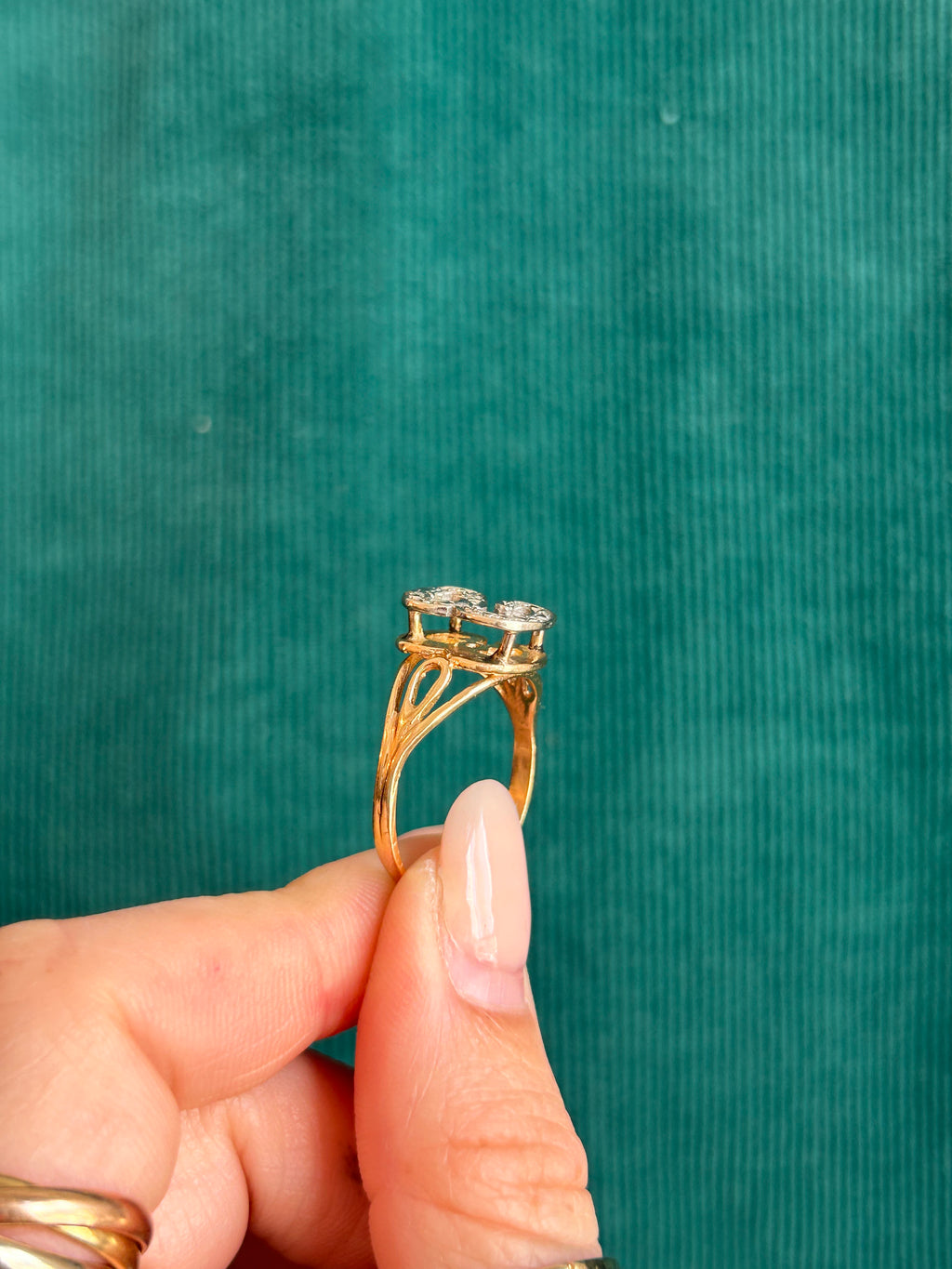 Diamond E Ring