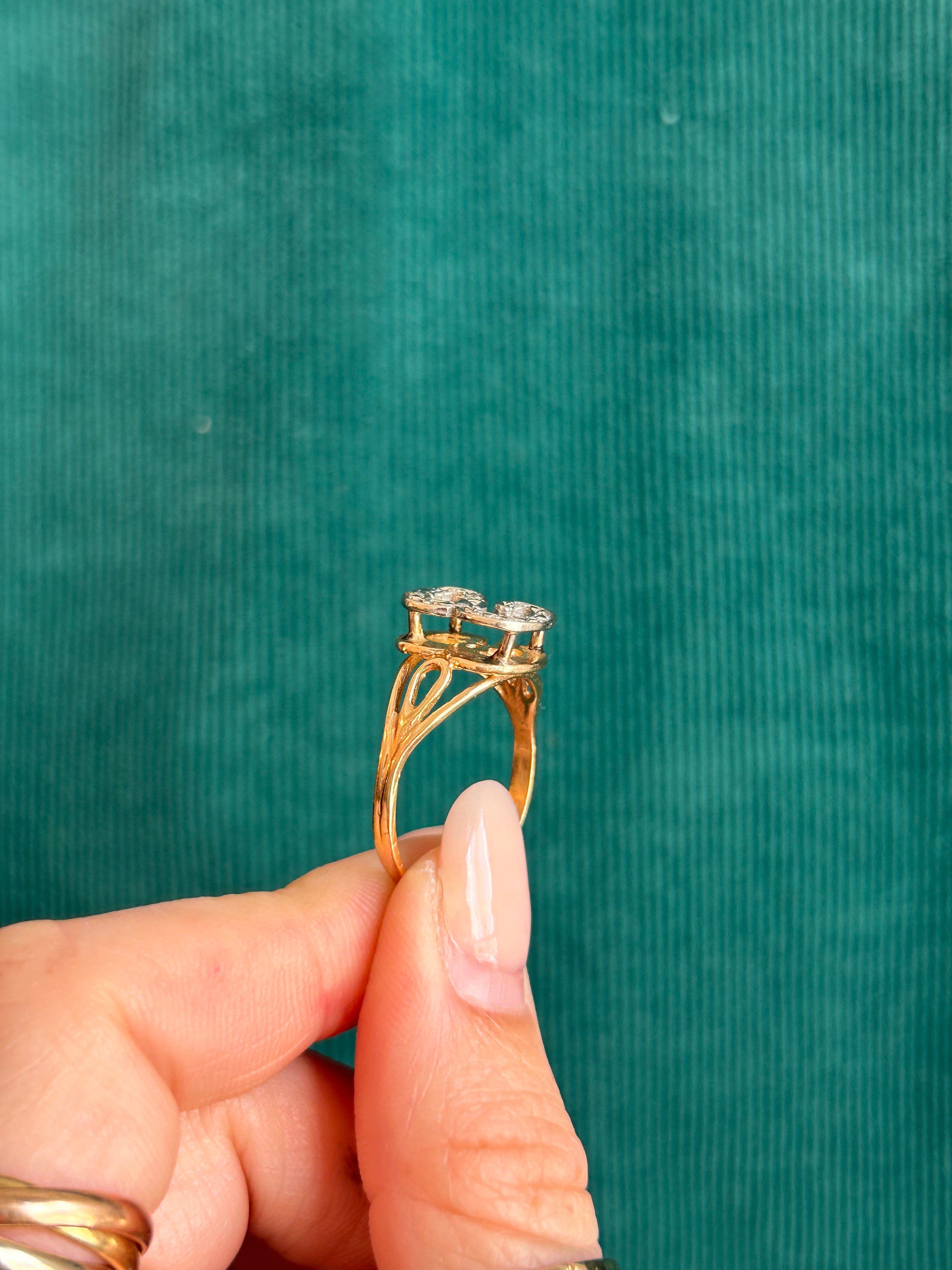 Diamond E Ring