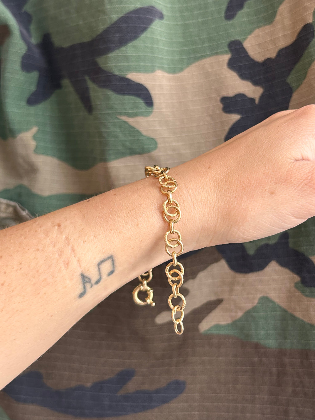 Textured Charm Bracelet