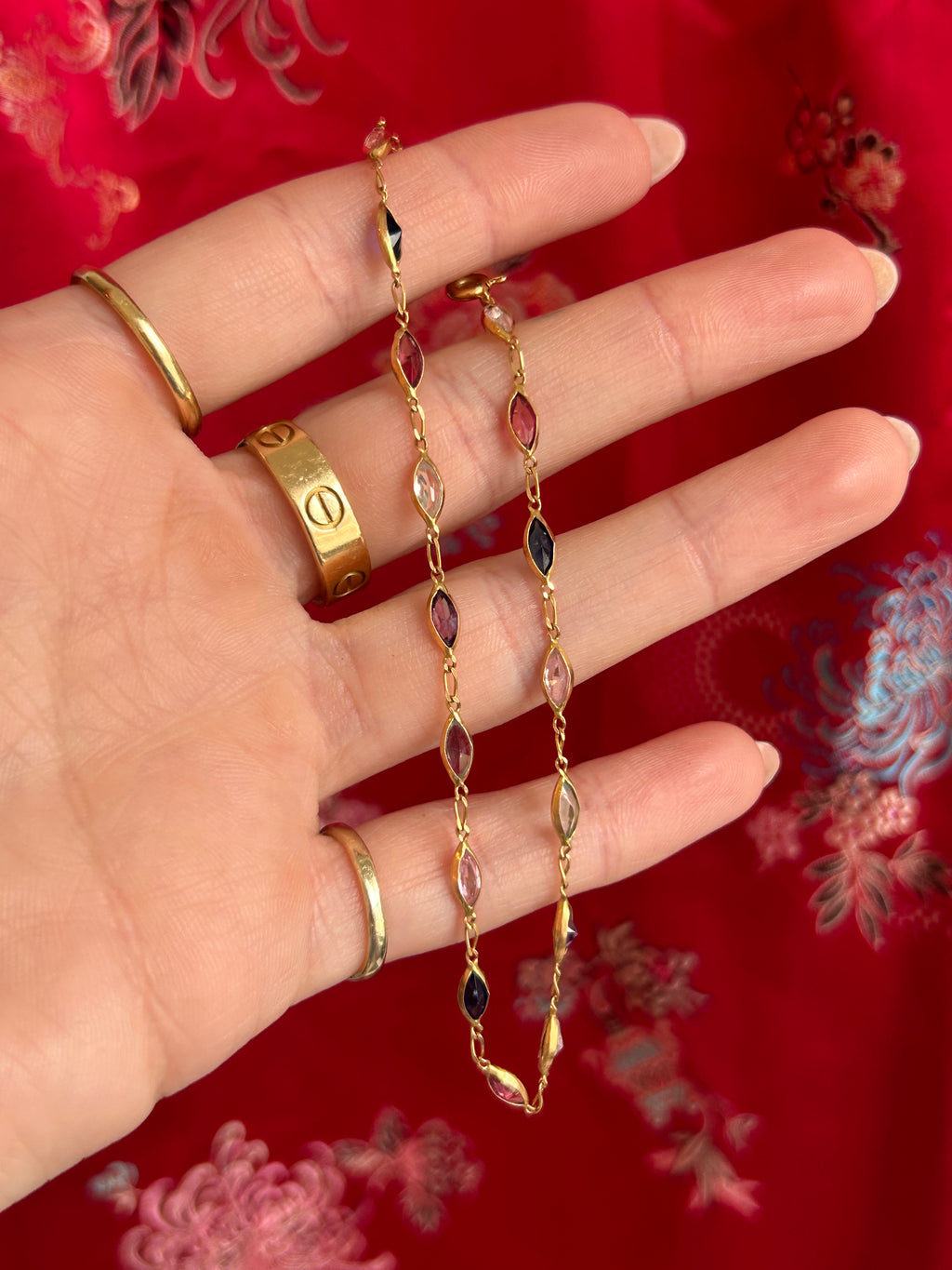 Dainty Gemstone Bracelet or Anklet