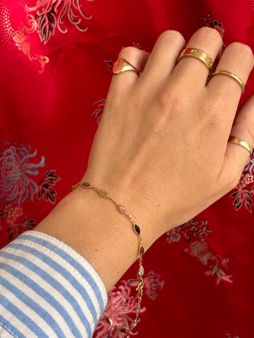 Dainty Gemstone Bracelet or Anklet