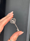 Large Diamond Key Charm