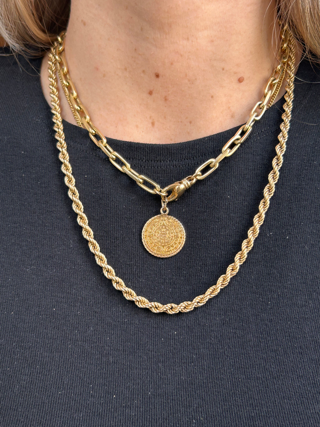 Aztec Calendar Medallion