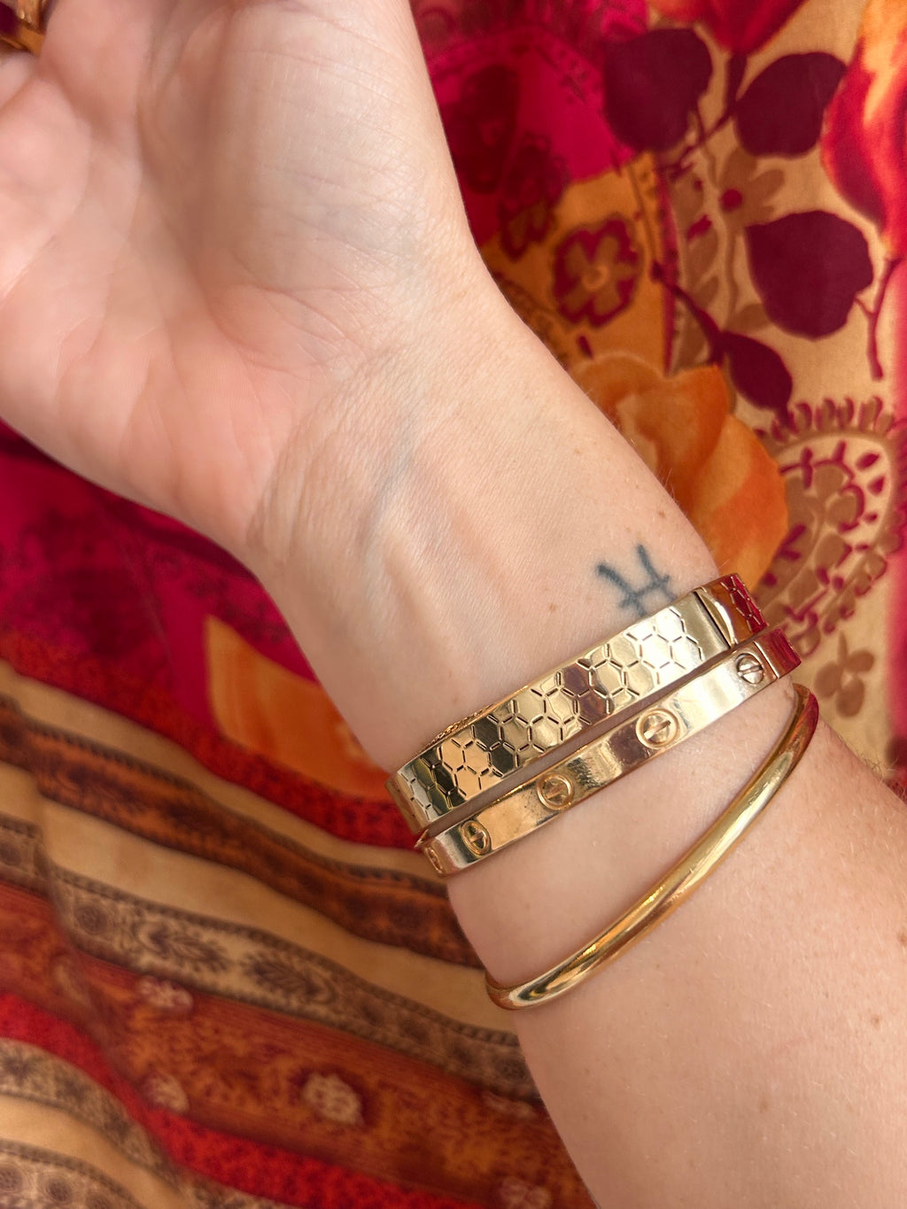 Honeycomb Turquoise Bangle