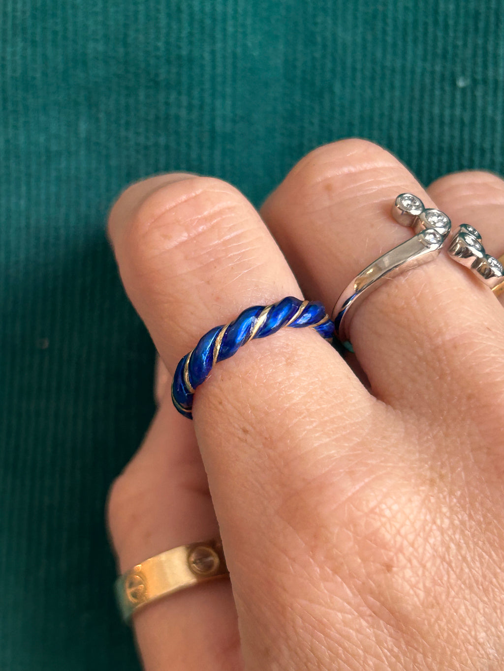 Twisted Enamel Ring