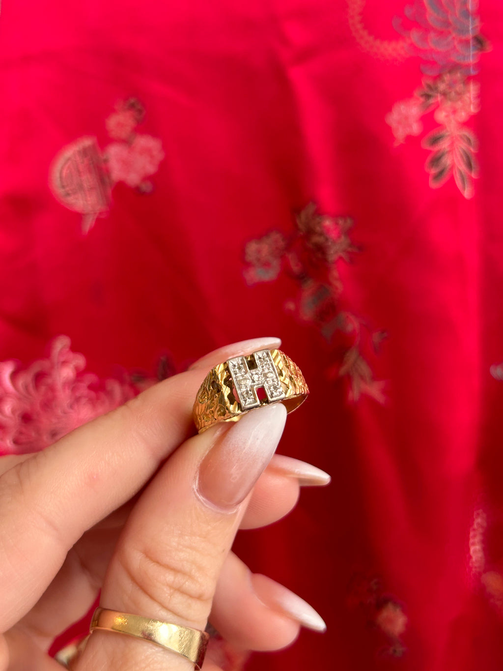 Diamond H Ring