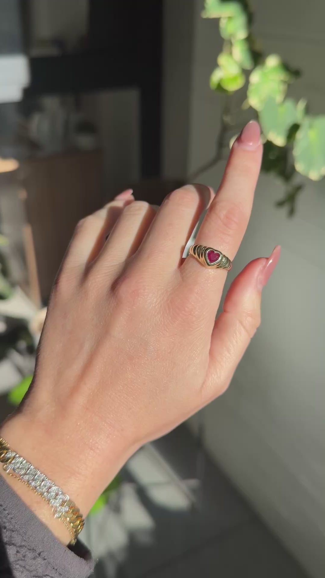 14k Ruby Heart Ring