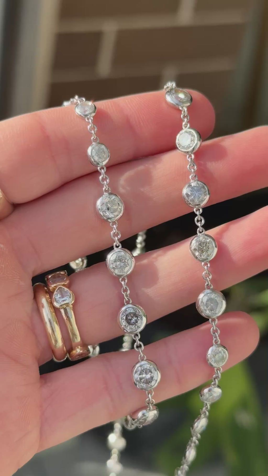 Celestial 14 Carat Natural Diamond Strand Set