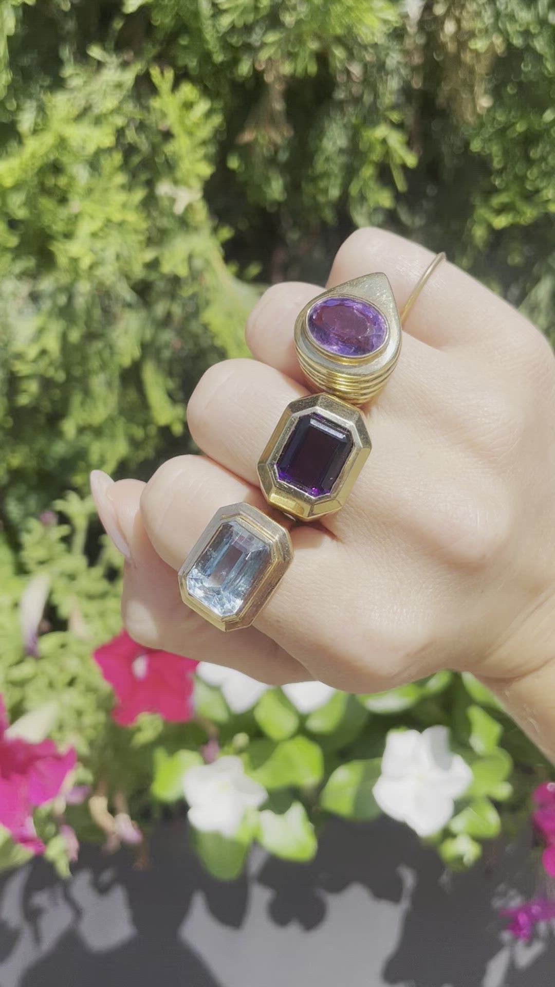 Amethyst UFO Ring