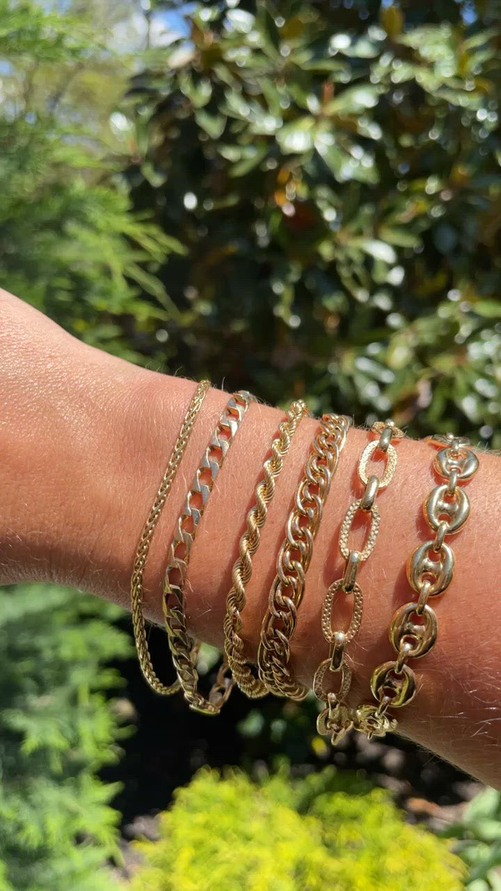 7.5” rope chain bracelet