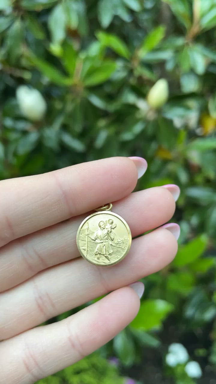 Vintage st. Christopher pendant