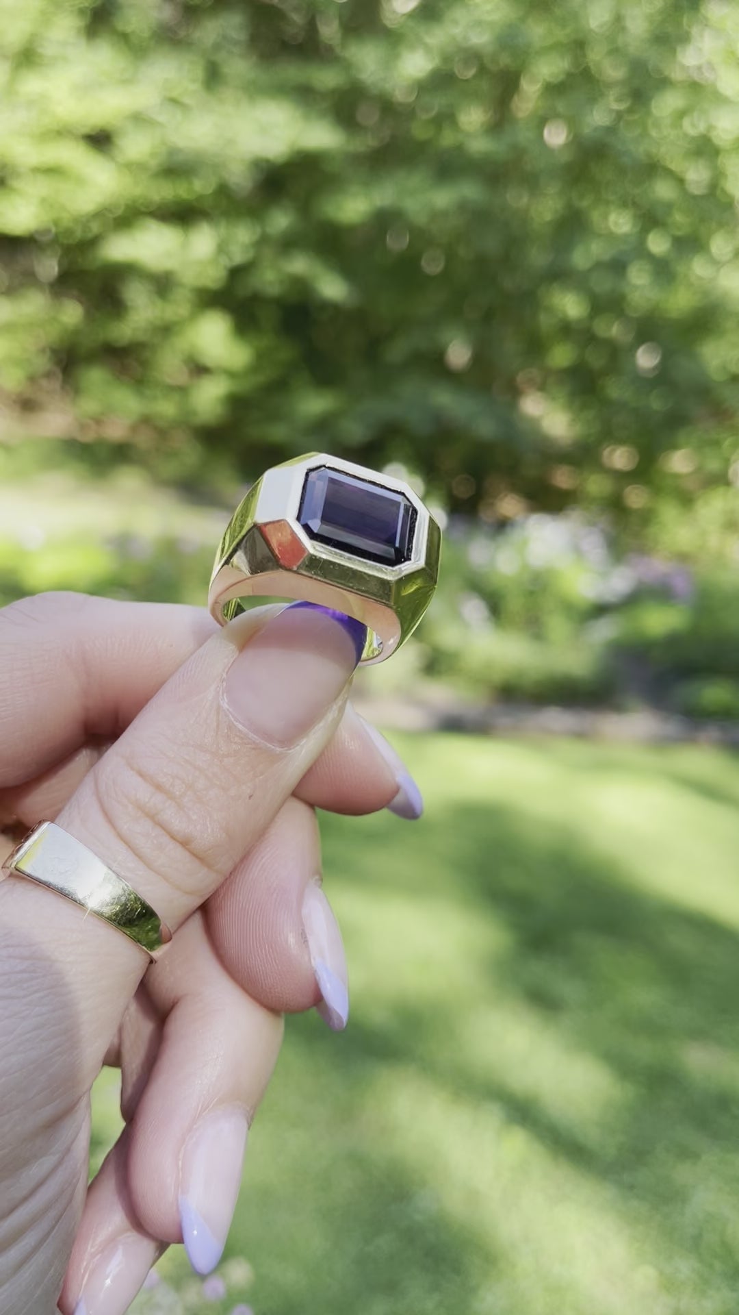 Square Amethyst Ring