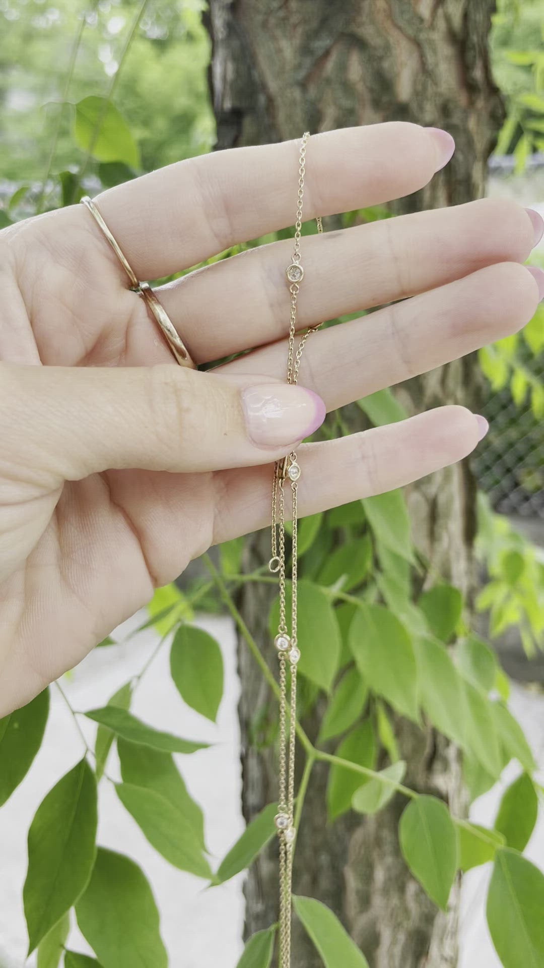 16-18” bezel diamond necklace