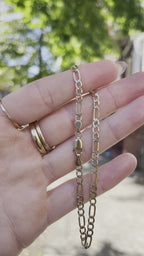 Diamond cut Figaro Bracelet