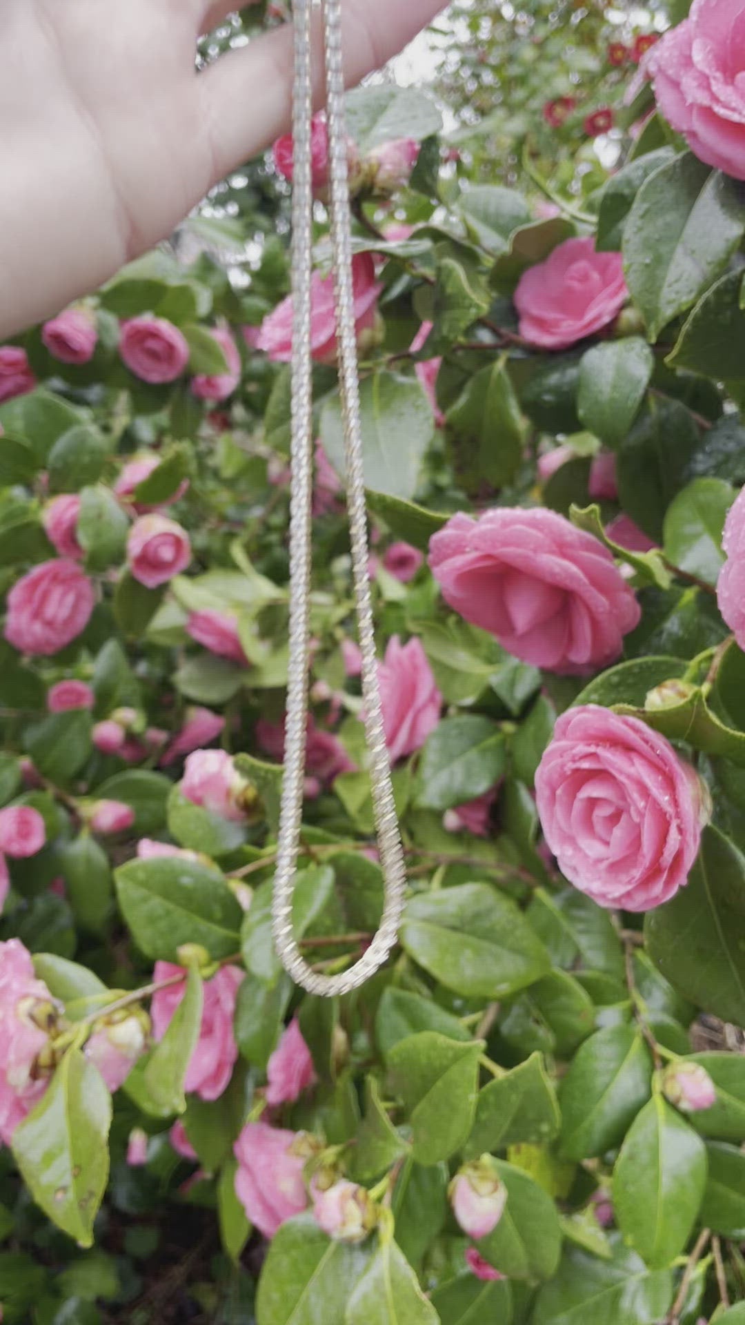 Sapphire tennis necklace