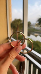 Large shiny classic hoop