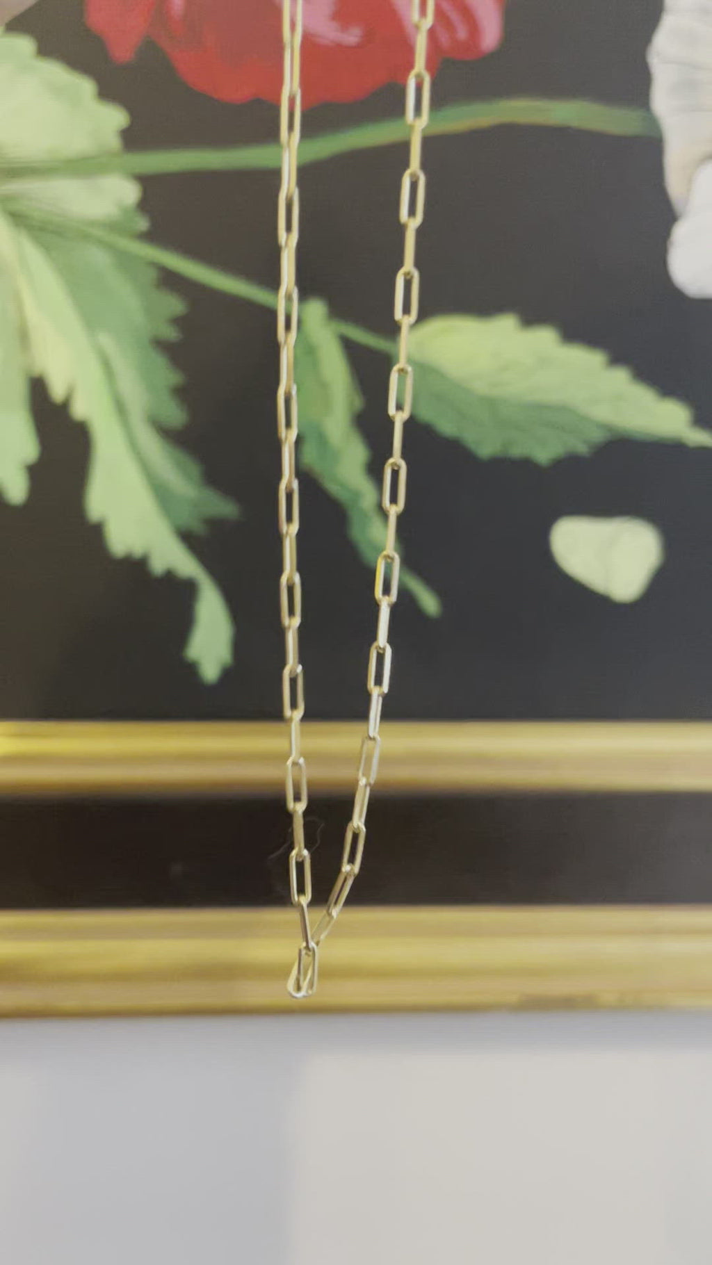 Dainty paperclip chain