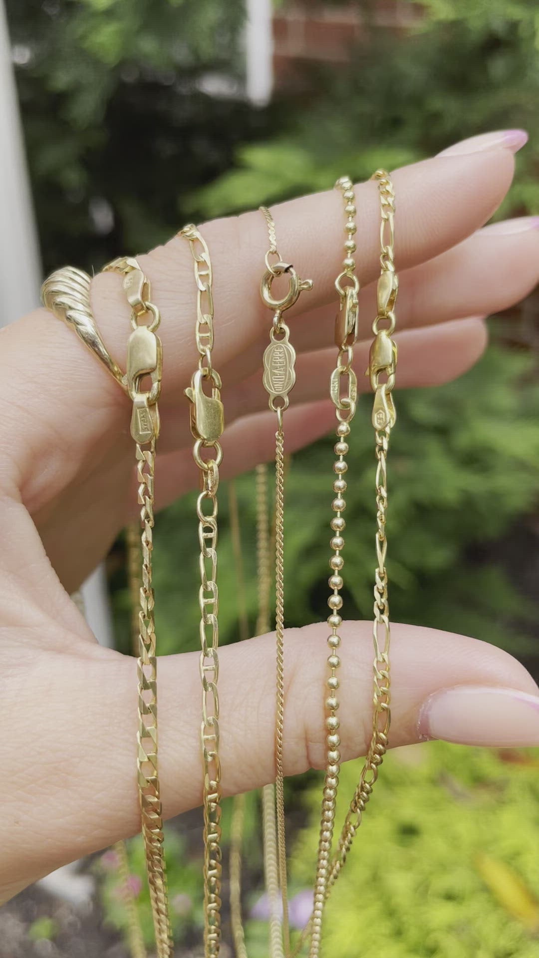 16” dainty figaro chain