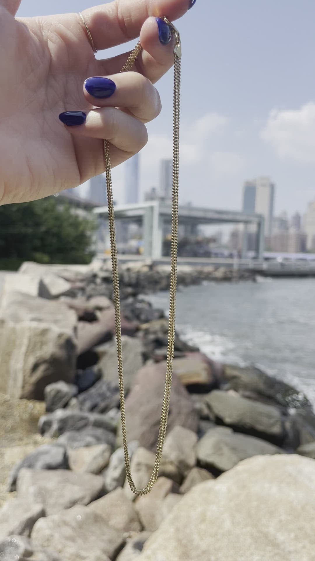 17” Vintage layered ball chain