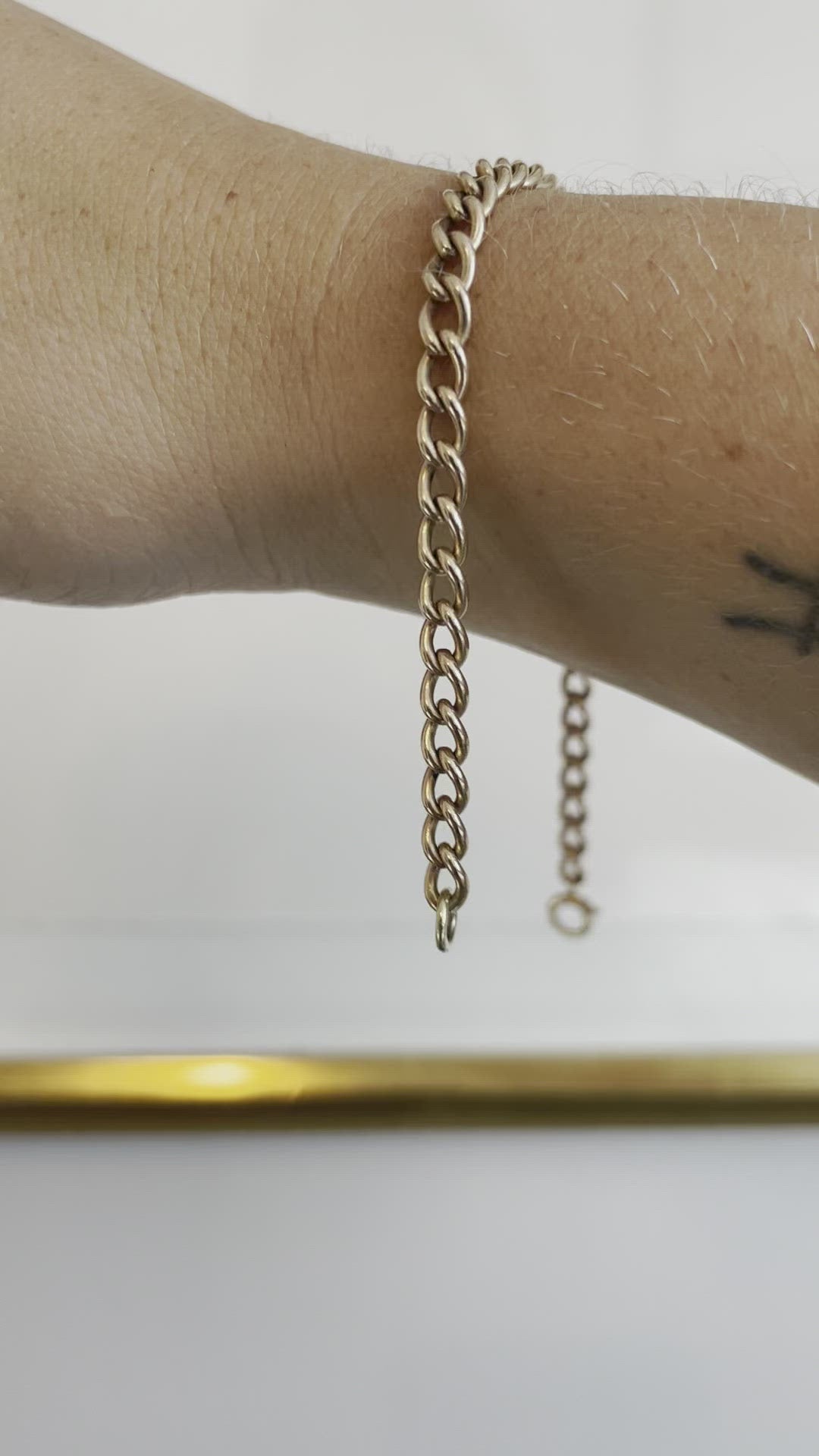 Vintage Rose Gold Curb Bracelet