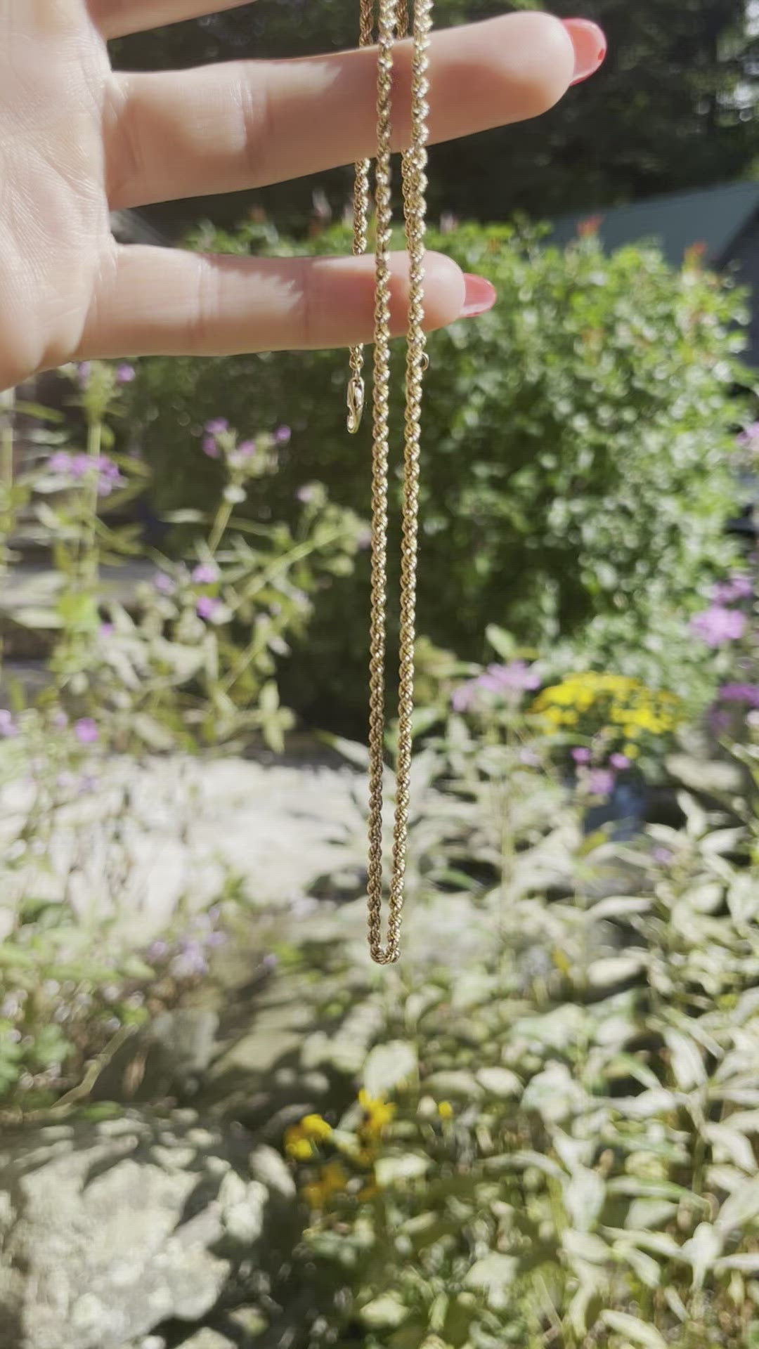 19.5” vintage solid rope chain