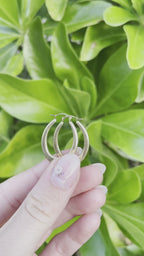 Flat oval vintage hoops