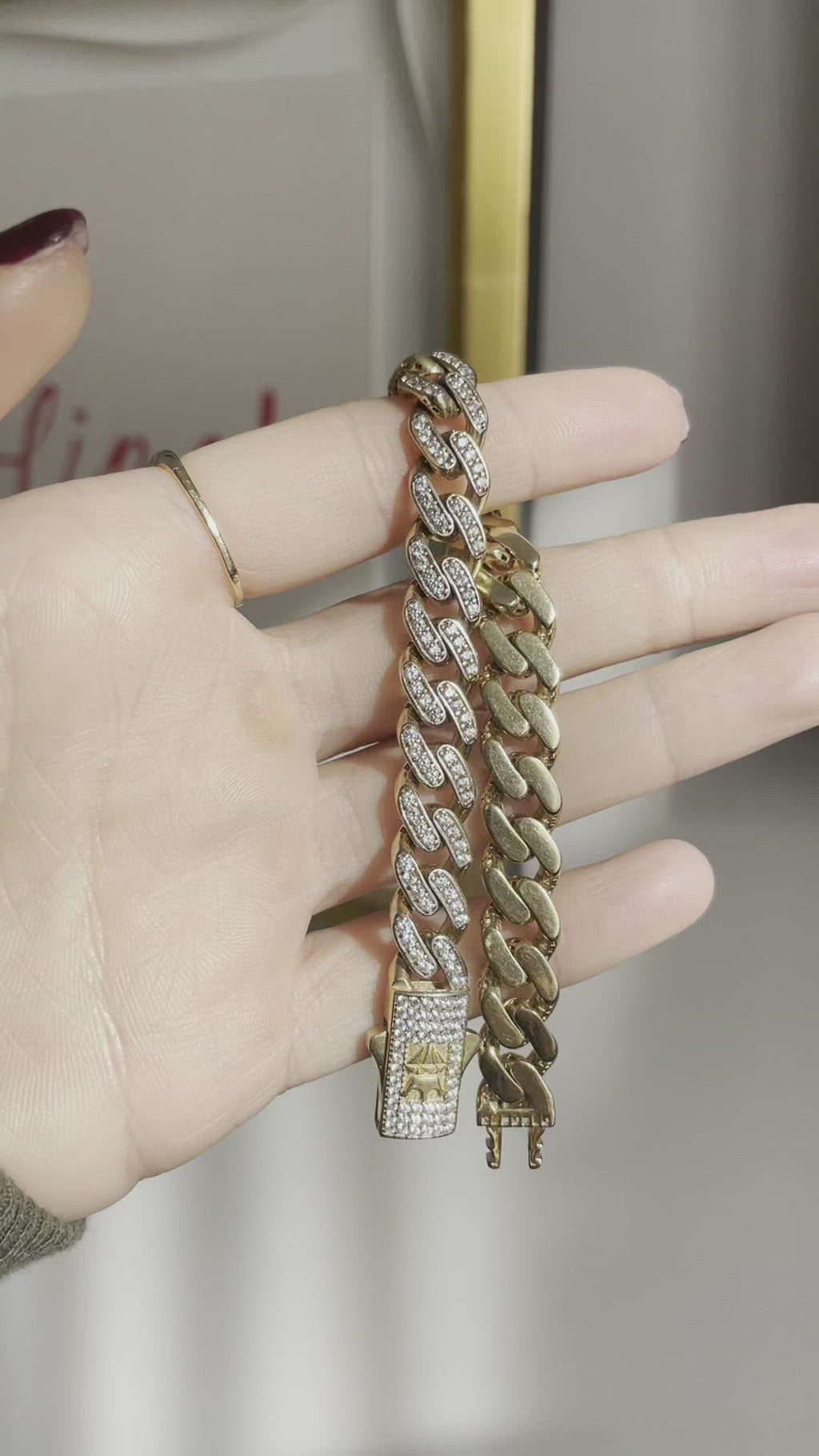 CZ Chunky Curb Bracelet