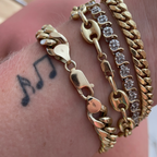 Chunky puffy Miami curb bracelet