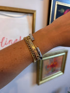 White Gold Snap Bangle