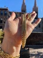 Chunky puffy Miami curb chain choker