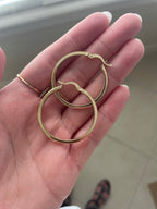 Square rounded large hoops