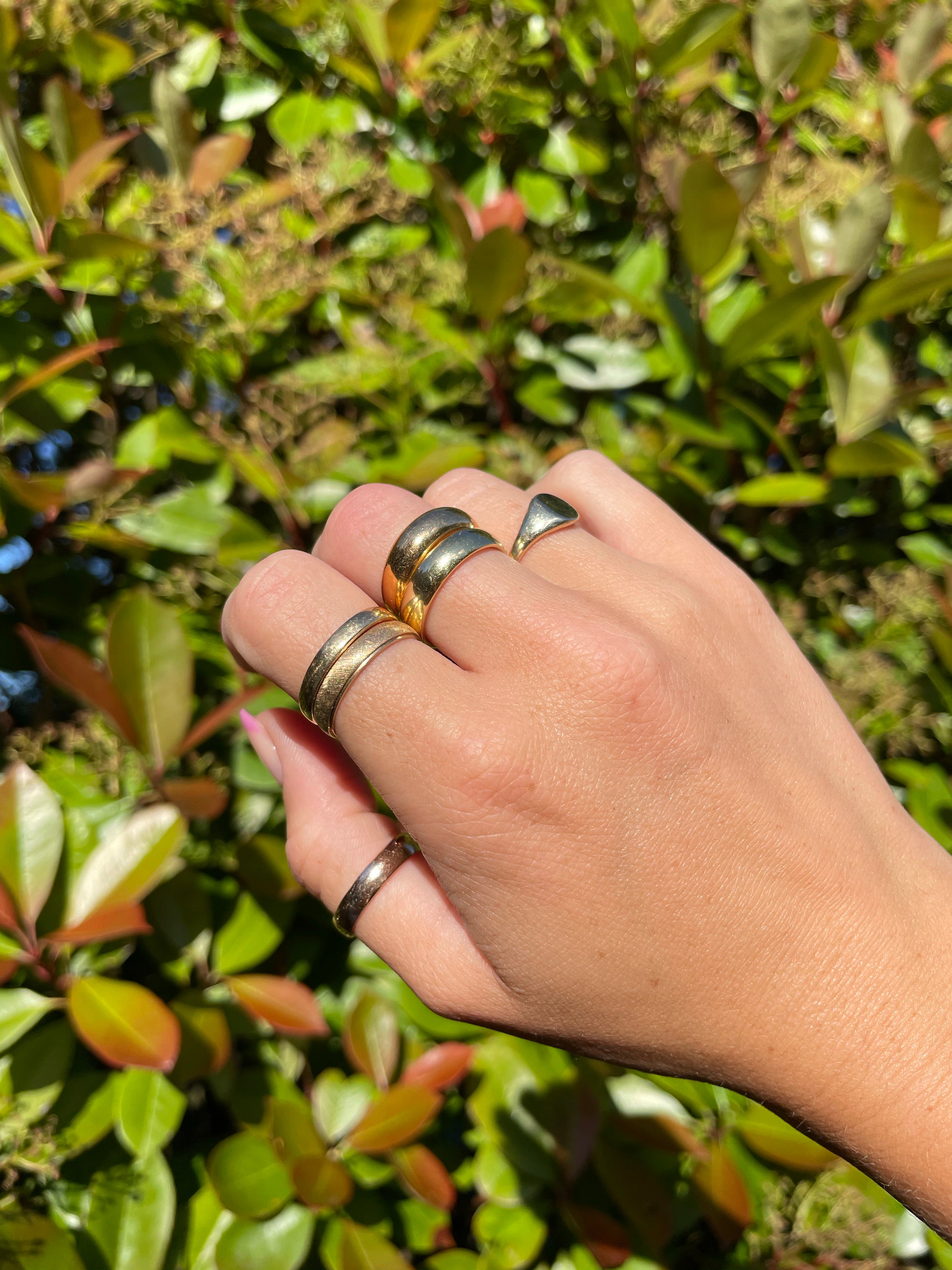 18k, size 6.5 dome ring