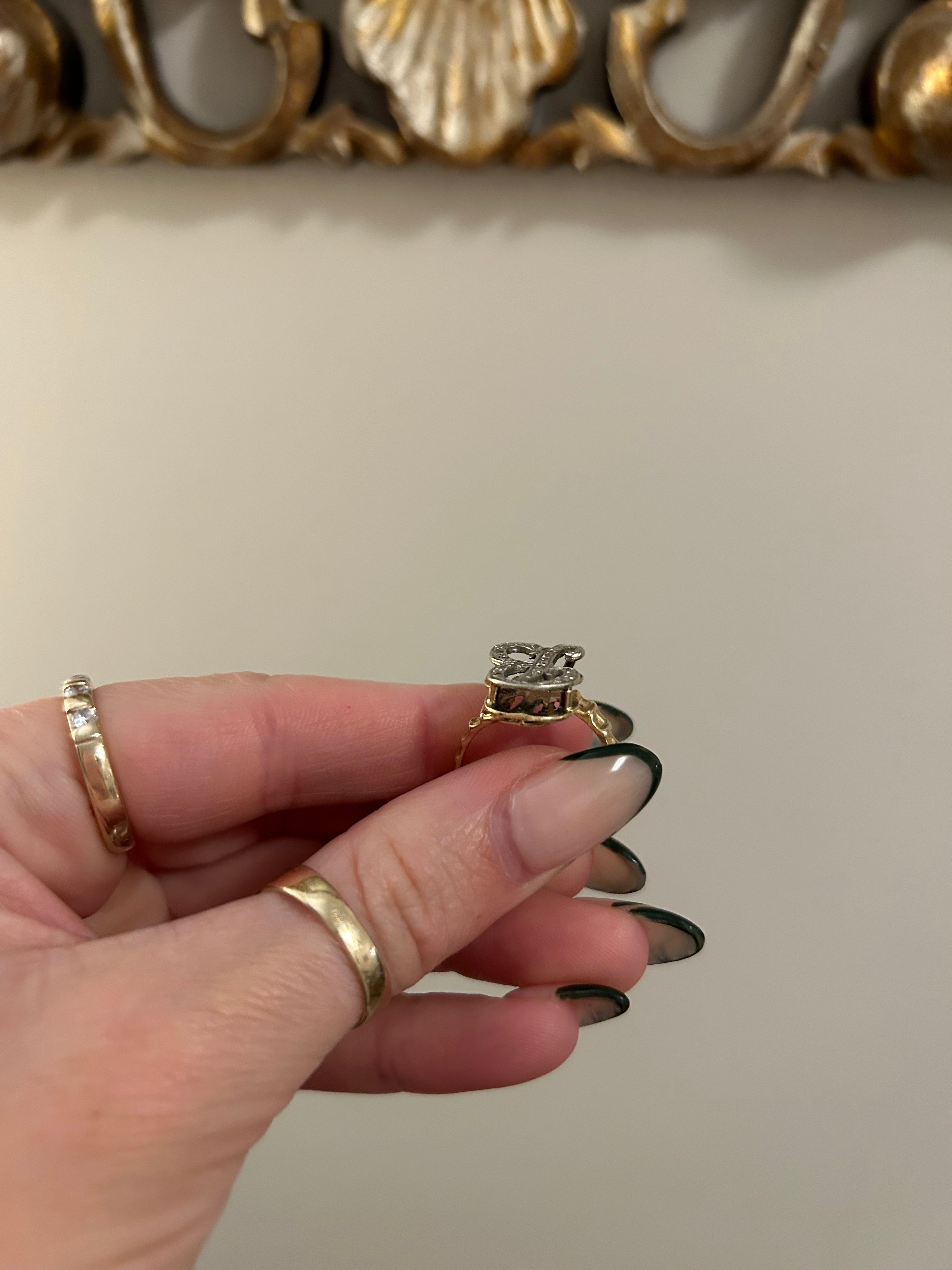 Diamond B Ring