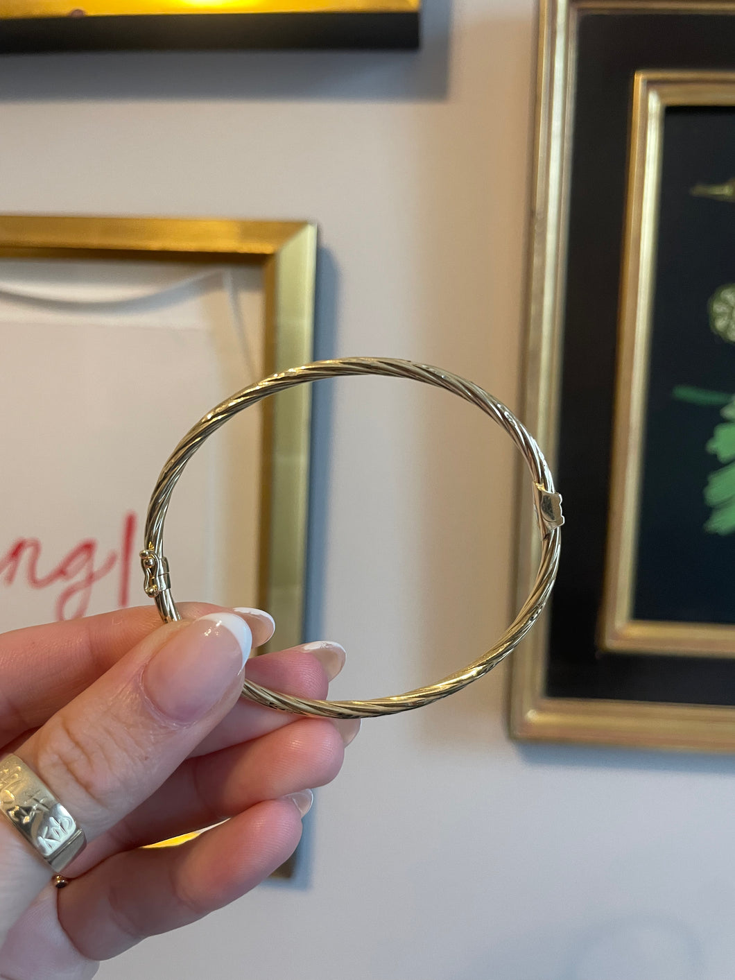 Dainty twisted bangle