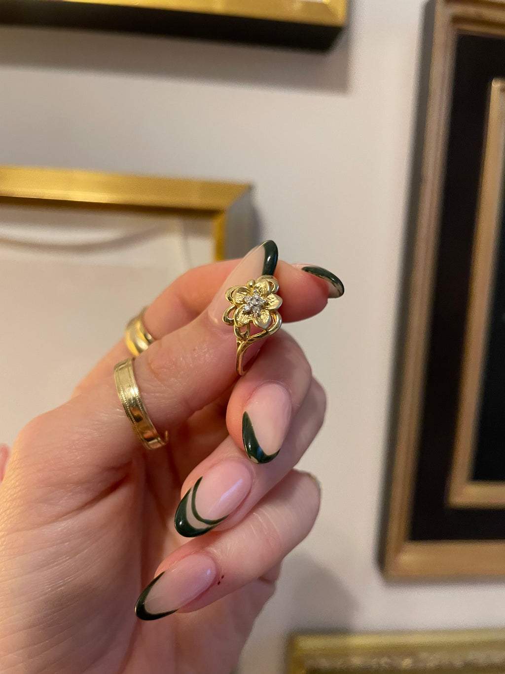 Diamond Flower Ring