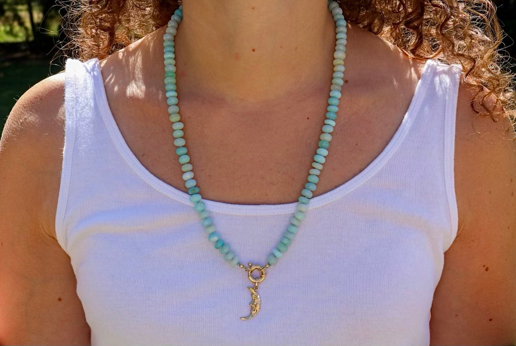 Luna Blue Opal Necklace