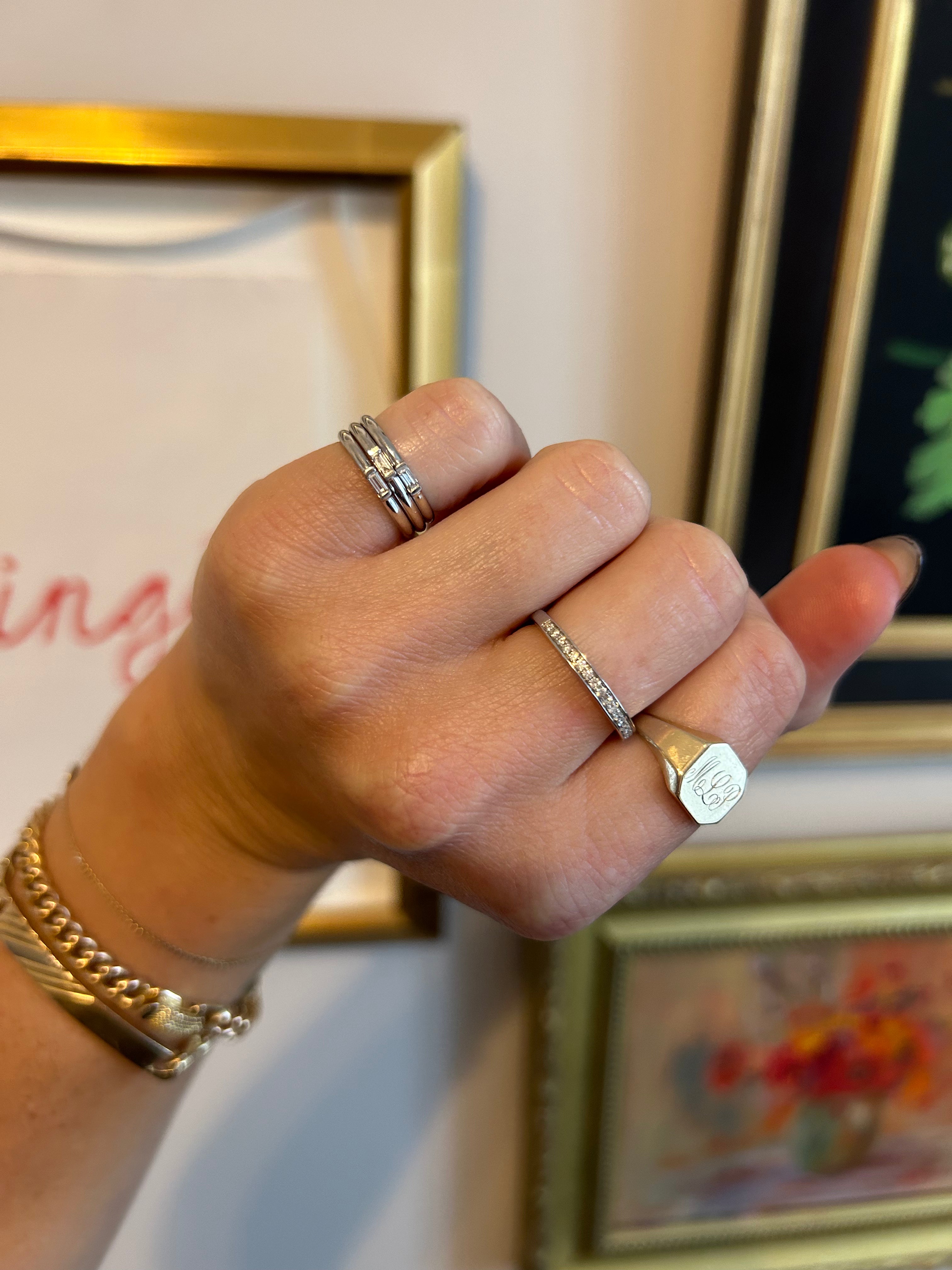 White Gold Diamond Stacker