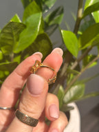 Knotted Heart Adjustable Ring