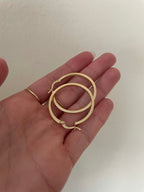 Square rounded large hoops